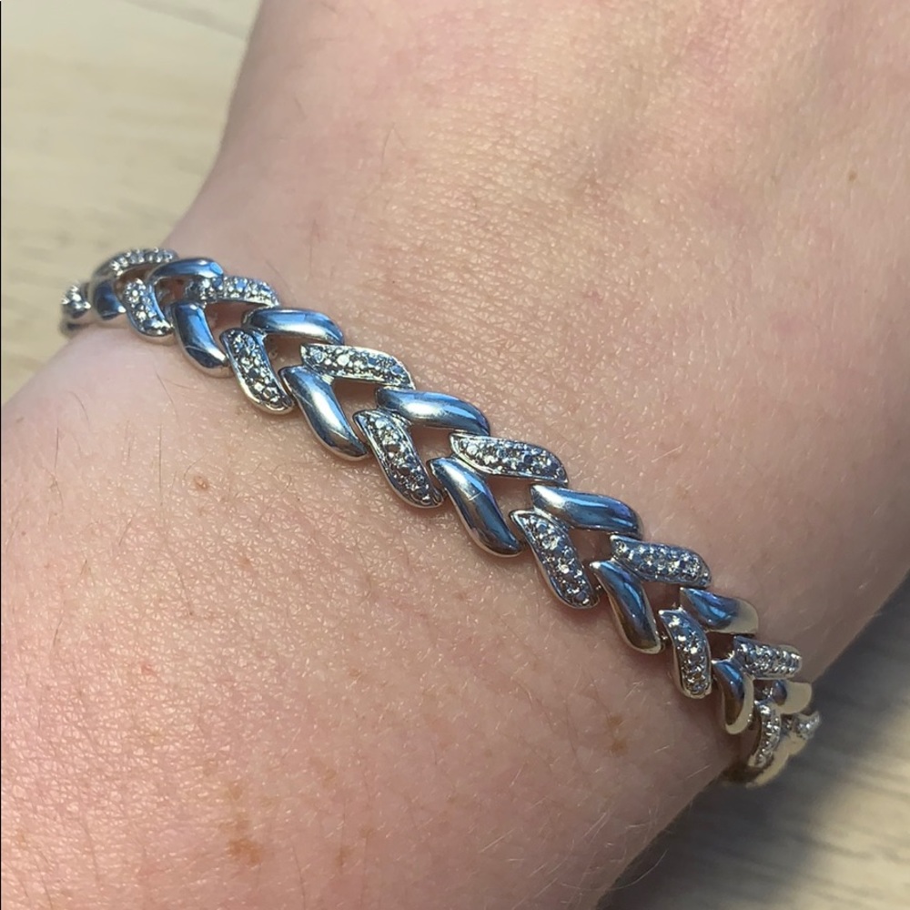 Sterling Silver Bracelet w/ Texture Detail
